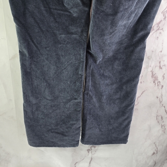 LL Bean Pants Women 16 Petite Short Gray Corduroy Favorite Fit Stretch Straight - Picture 7 of 11